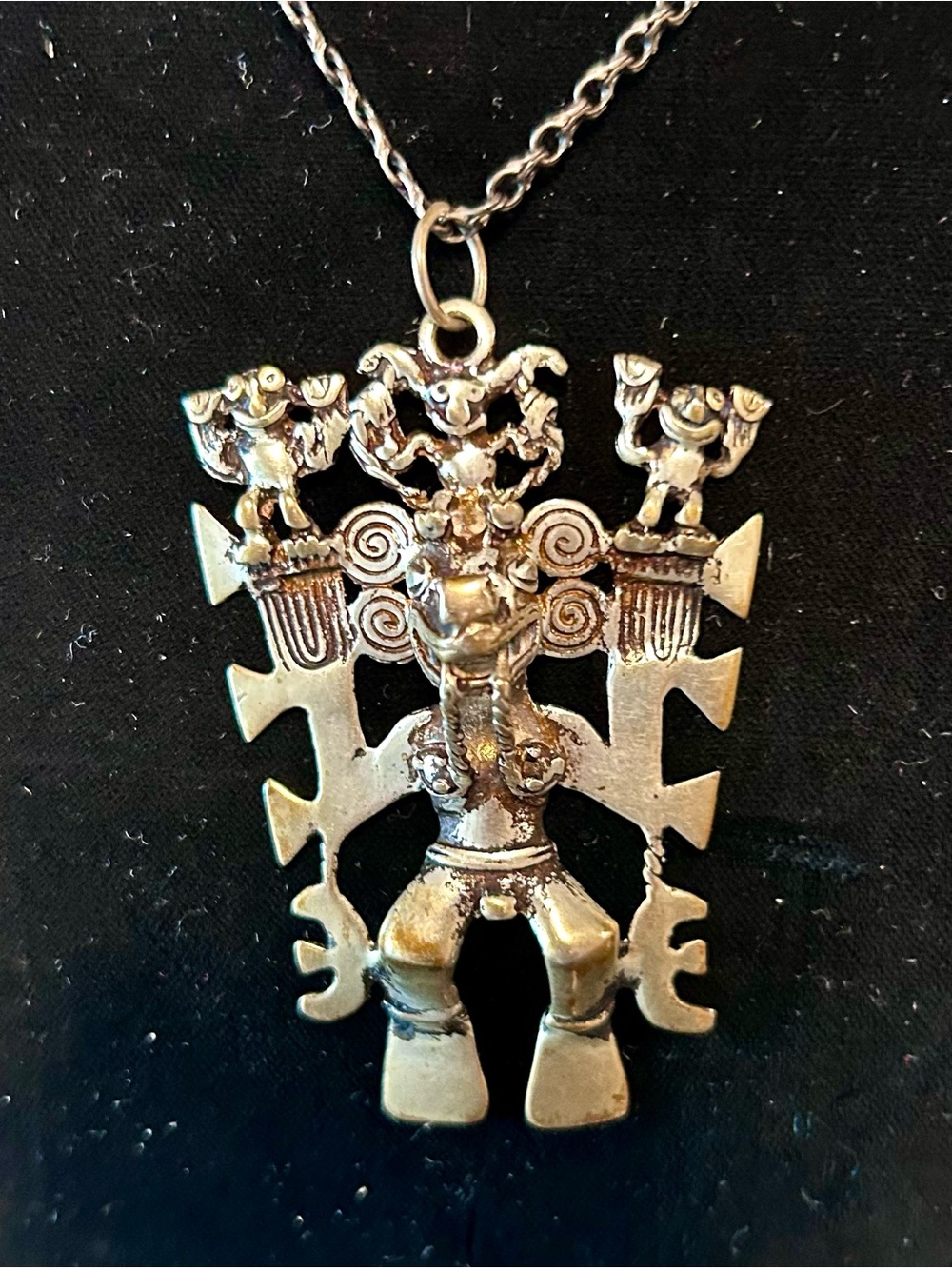 Ovafo Scuro Tribal Figure Pendant Necklace
